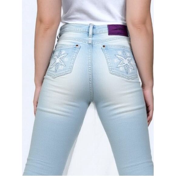 Victoria Beckham Jeans 31/35 Slightly Distressed, Flare / Selvage Bottoms- Stars - Picture 2 of 10